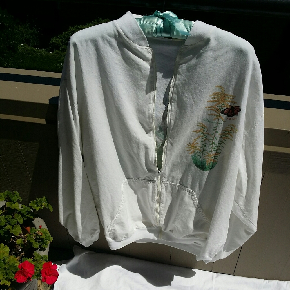 Temporarily unavailable: Vintage botanical bomber jacket - Picture 2 of 8